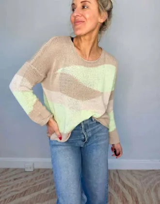 Wooden Ships Oasis Crewneck Sweater In Mojito