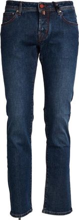 Jacob Cohen Slim-Fit Jeans With Branded Button And Velvet Logo Patch