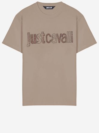 Just Cavalli Camiseta de algod&oacute;n con logo de Just Cavalli