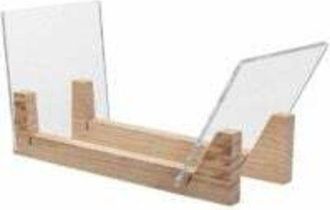 OEM Estante Para Discos De Vinilo: Apila Hasta 50 &Aacute;lbumes, Discos De Vinilo De 7 O 12 Pulgadas. Organizador De Madera Maciza Con Extremos De Acr&iacute;lico Tran