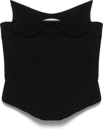 MUGLER Top modello corsetto - Nero