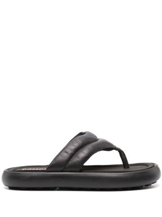 Camper Pelotas Flota padded slides - women - Leather - 37 - Black