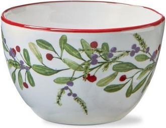 Tag Winter Berries Earthenware Snack Bowl Multi 17 oz 5.06x5.06x3.29 in in Green at Nordstrom