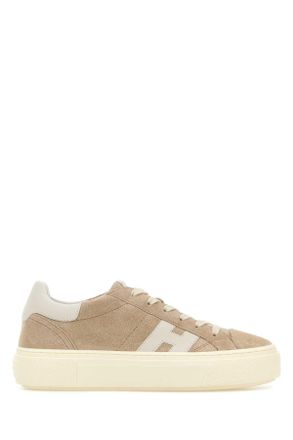 Hogan Beige Suede Sneakers