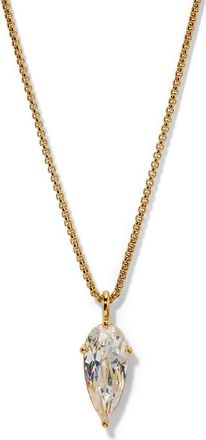 Nadri Lucia Teardrop Cubic Zirconia Pendant Necklace in Gold at Nordstrom