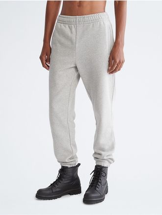 Calvin Klein Mens Archive Logo Fleece Joggers - Grey - XS