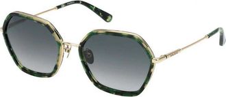 Nina Ricci Womens SNR268-56092I SNR268 56 56092I Sunglasses - Dark Green - One Size