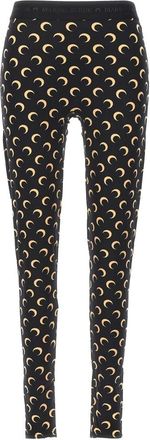 Marine Serre Dames, Broeken, Zwart, Maat: XS