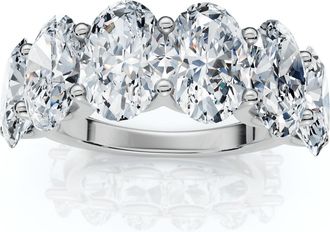 Pompeii3 6Ct Oval Diamond U Prong Wedding Anniversary Ring 14k Gold Lab Grown