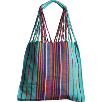 Verve Culture Chiapas Woven Hammock Market Bag in Aqua at Nordstrom