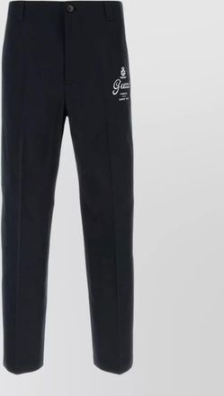 Gucci cotton twill straight-leg trousers