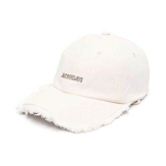 Jacquemus Casquette Artichaut - Heren - Petten - Wit - 58 CM - Katoen - Accessoires