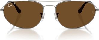 Ray-Ban Sunglasses Rb3945 004/57 Gunmetal/Brown Unisex Polarized