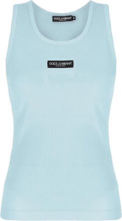 Dolce & Gabbana Mouwloze tops - Dames - Tops zonder mouwen - Blauw - S - Tops