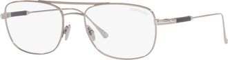 Tom Ford 54mm Square optical glasses in Silver at Nordstrom
