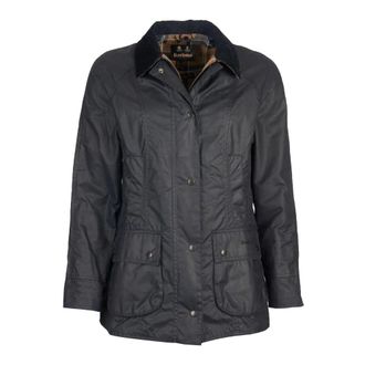 Barbour Light Jackets, female, Blue, Size: L Beadnell Wax