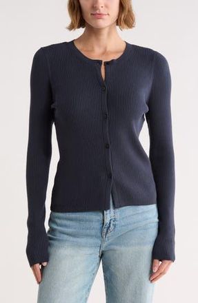 Splendid Jette Long Sleeve Cardigan in Navy Blue at Nordstrom Rack, Size X-Small