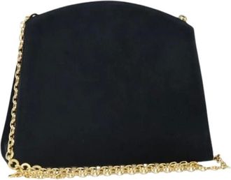Ferragamo Pre-owned Cross Body Bags, female, Black, Size: ONE SIZE Pre-owned Suede Shoulder Bag