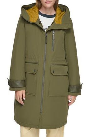 Andrew Marc Water Resistant Hooded Jacket in Artichoke at Nordstrom Rack, Size X-Small