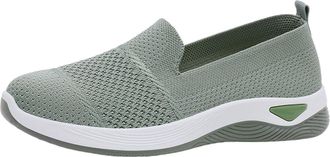 Generic Clearance UK Women Slip On Walking Shoes Mesh Breathable Lightweight Casual Orthopedic Sneakers for Women UK Spring Summer Sport Shoe Ladies Wide Fit 