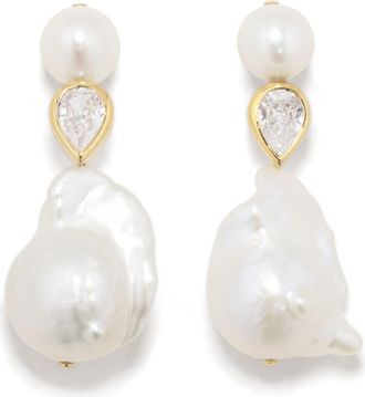 Completedworks Baroque Pearl & Cubic Zirconia Drop Earrings in 18Ct Gold Plated at Nordstrom