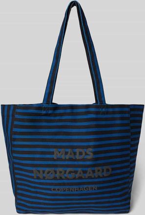 Mads Norgaard Shopper aus Baumwolle mit Logo Modell Boutiqno Athene in Ocean, Gr&ouml;&szlig;e 1