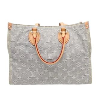 Louis Vuitton Bolso Tote Pre-owned de Denim - Pre-owned - Mujer - Gris - ONE SIZE