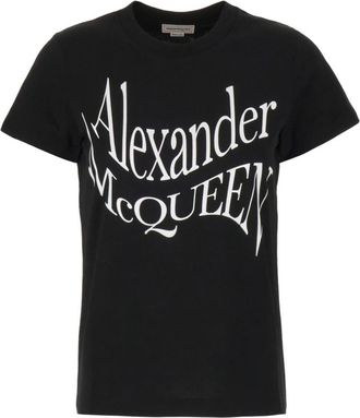 Alexander McQueen Alexander McQueen, T-Shirts, female, Black, Size: 3XS T-shirt