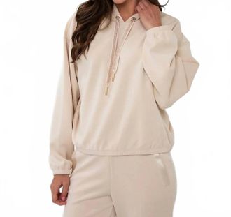 Esqualo Mille Modal Hoodie Sweater In Natural