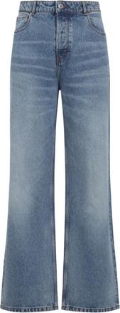 Ami Blauwe Katoenen Jeans Ss 25 - Heren - Loose Fit Jeans - Blauw - W31 - Katoen - Jeans