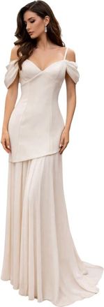 Aniye By abiti Poliestere - Dames - Avondkleed - Beige - M - Polyester - Kleedjes