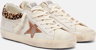 Golden Goose Super-Star calf hair-trimmed suede sneakers
