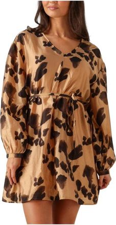 Moss Copenhagen Dames, Jurken, Bruin, Maat: S Viscose