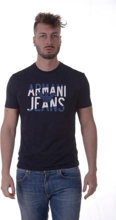 Armani Jeans Casual Sweatshirt - Heren - T-shirts - Blauw - M - Katoen - Tops