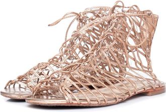 Sophia Webster Sophia Webster Delphine metallic leren sandalen