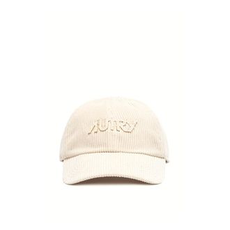 Autry Caps, male, Beige, Size: ONE SIZE Velvet Ribbed Baseball Cap Cream