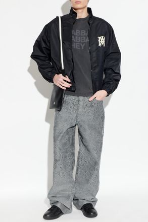 Amiri Jeans With Paisley Pattern, Mens, Grey