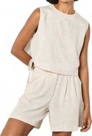 Apricot Crewneck Shell Top In Cream/stone