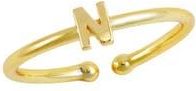Savvy Cie Jewels 18K Yellow Gold Plated Initial Ring in Gold H at Nordstrom Rack