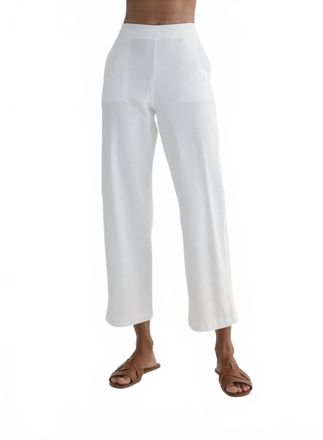 Bella Dahl Catalina Clean Front Wide Leg Crop Jeans In White