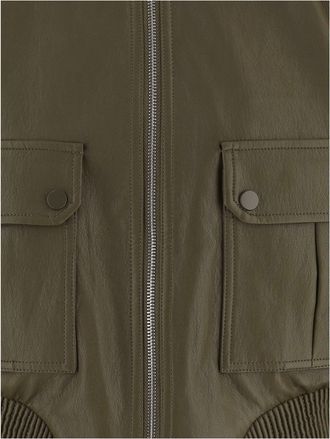 Frankie Shop Womens Nylon Jacket Olive Green Polyurethane