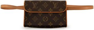Louis Vuitton Pre-owned Pochette Florentine - Dames - Vintage Heuptassen - Bruin - ONE Size - Leer - Vintage
