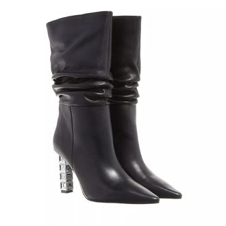 Karl Lagerfeld Boots & Ankle Boots - Kolumn Mid Leg Ruche Boot - black - Boots & Ankle Boots for ladies