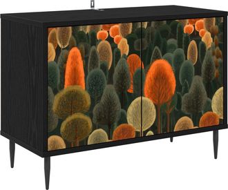 vidaXL Mueble De Tv Zaandam 69 X 33 X 50,5 Cm Roble Negro Vidaxl
