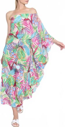 Sabrina Crippa Asymmetrical Dress In Abstract Jungle