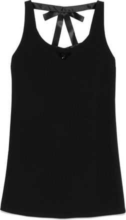 Prada Kleedjes, Dames, Zwart, S, Zwarte versierde jurk