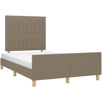 vidaXL Estructura De Cama Sin Colch&oacute;n Tela Gris Taupe 120x200 Cm Vidaxl
