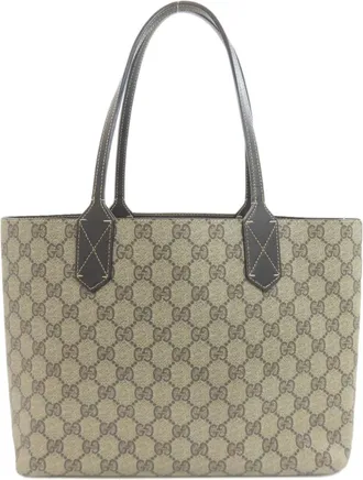 Gucci Black Brown Pvc Tote Bag (Pre-Owned)