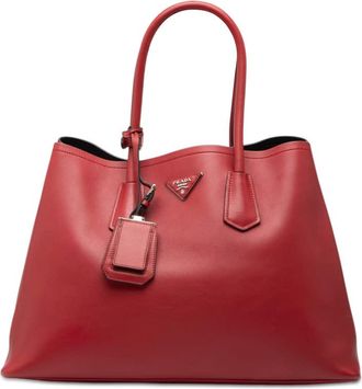 Prada Pre-owned Prada Large Saffiano Cuir Double Satchel H4JJT24ORV9ZX80H