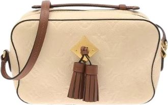 Louis Vuitton Pre-owned Saintonge Monogram Empreinte Shoulder Bag - Dames - Vintage Schoudertas - Beige - ONE Size - Leer - Vintage